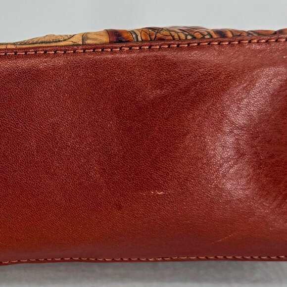 Brahmin Women's Daria Toasted Almond Croc-Embossed Leather Shoulder Bag 12x5x3 - Picture 11 of 12